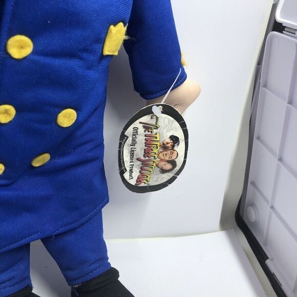 Three Stooges Moe Police Uniform 16" Plush Doll Collectible. Please Read. - Picture 3 of 16
